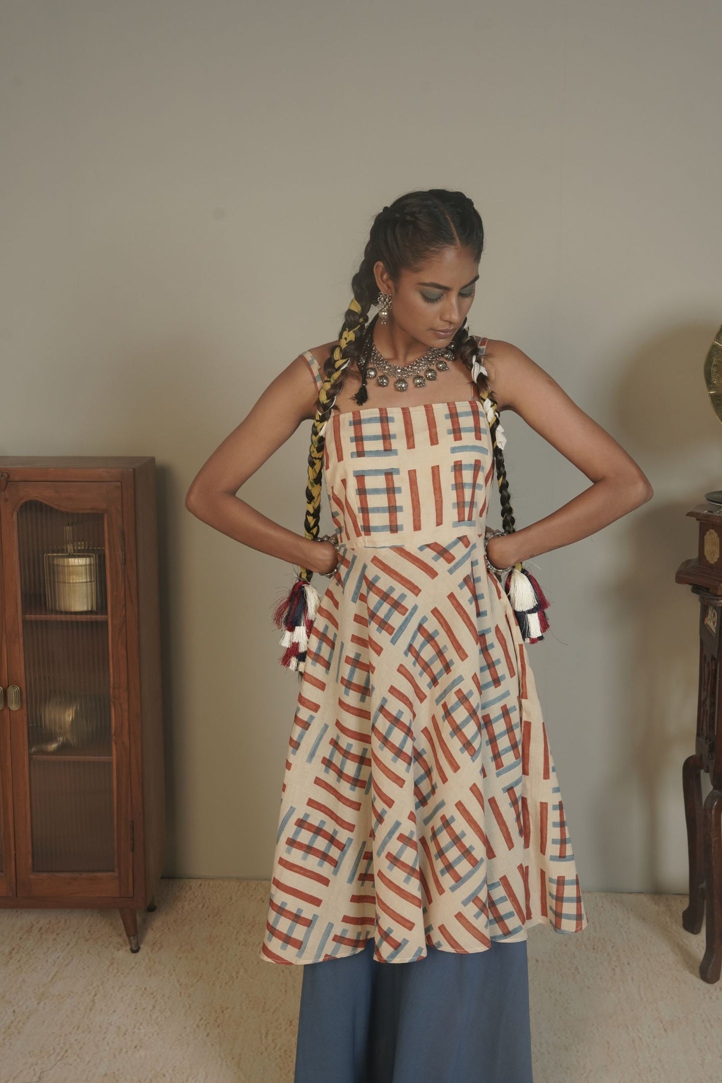 Crossplay Ajrakh Cotton Kurti