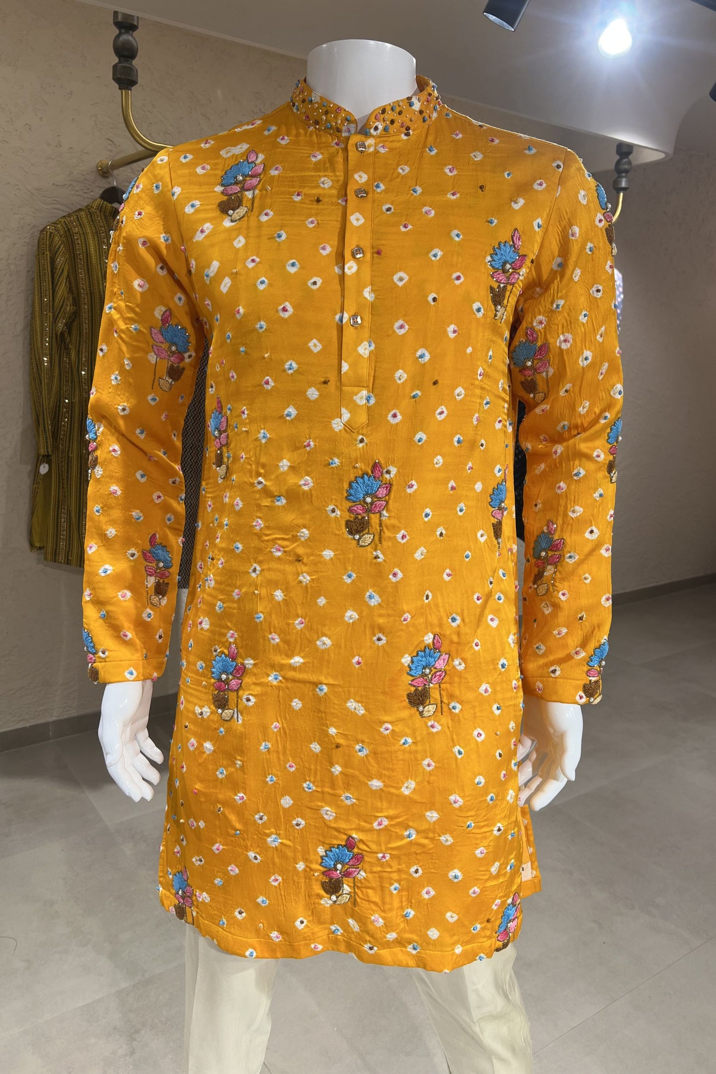 Gulnaar Bandhani Modal Silk Kurta Set