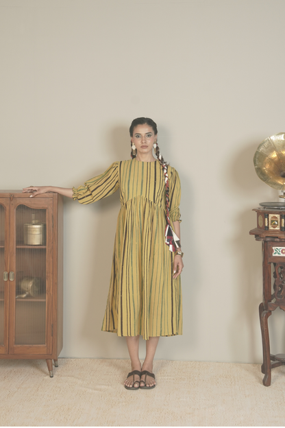 Sunline Ajrakh Cotton Dress – Aira