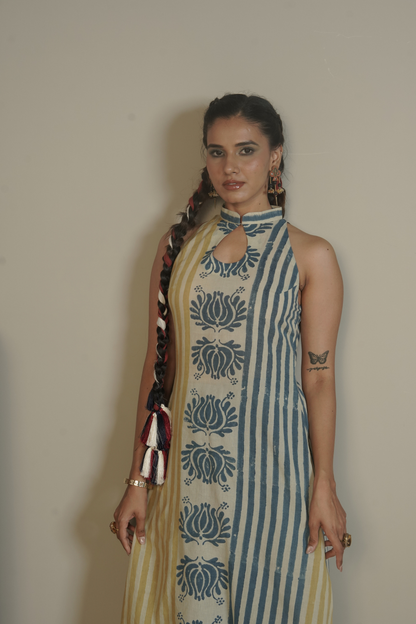 Column Lotus Ajrakh Cotton Kurta Bottom Set – Sira