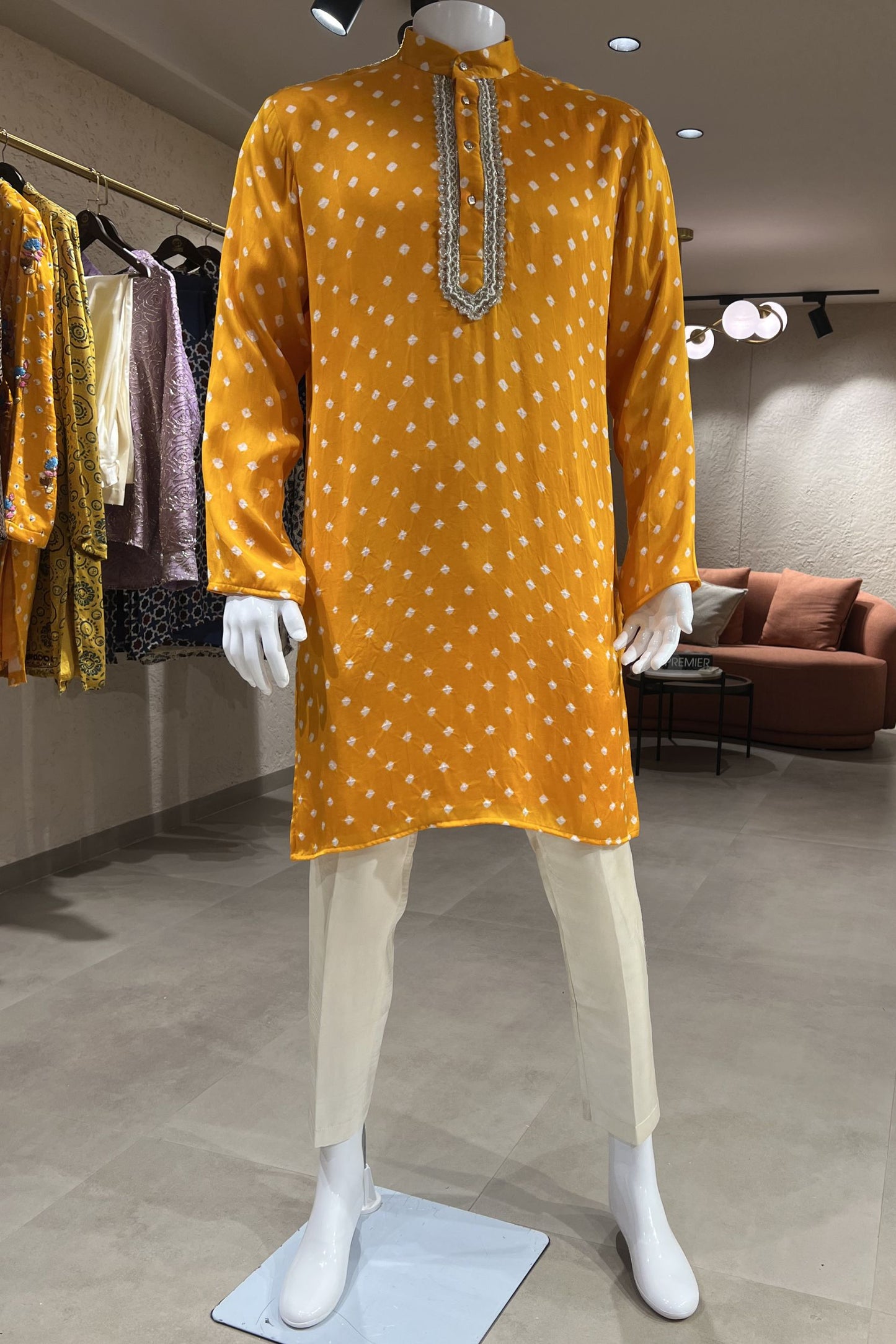Bandhani Modal Silk Kurta Set