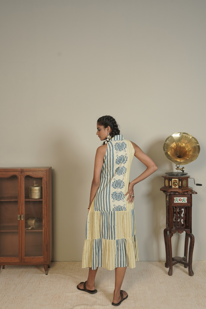 Sunpetal Ajrakh Cotton Dress – Veya