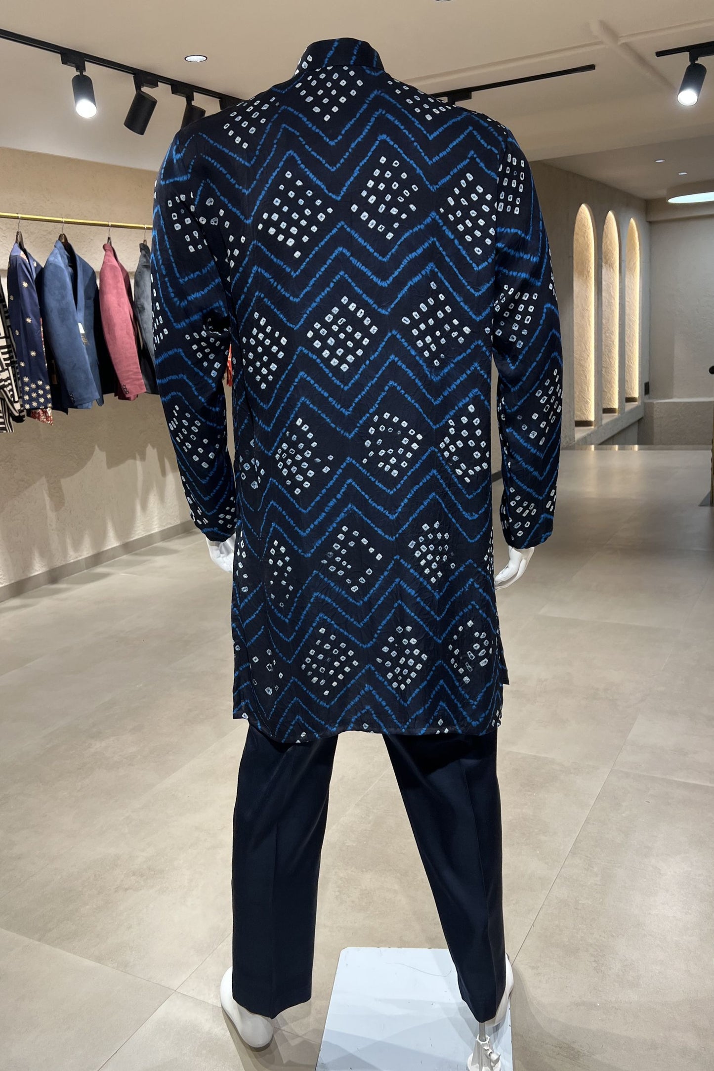 Bandhani Neel Modal Silk Kurta Set