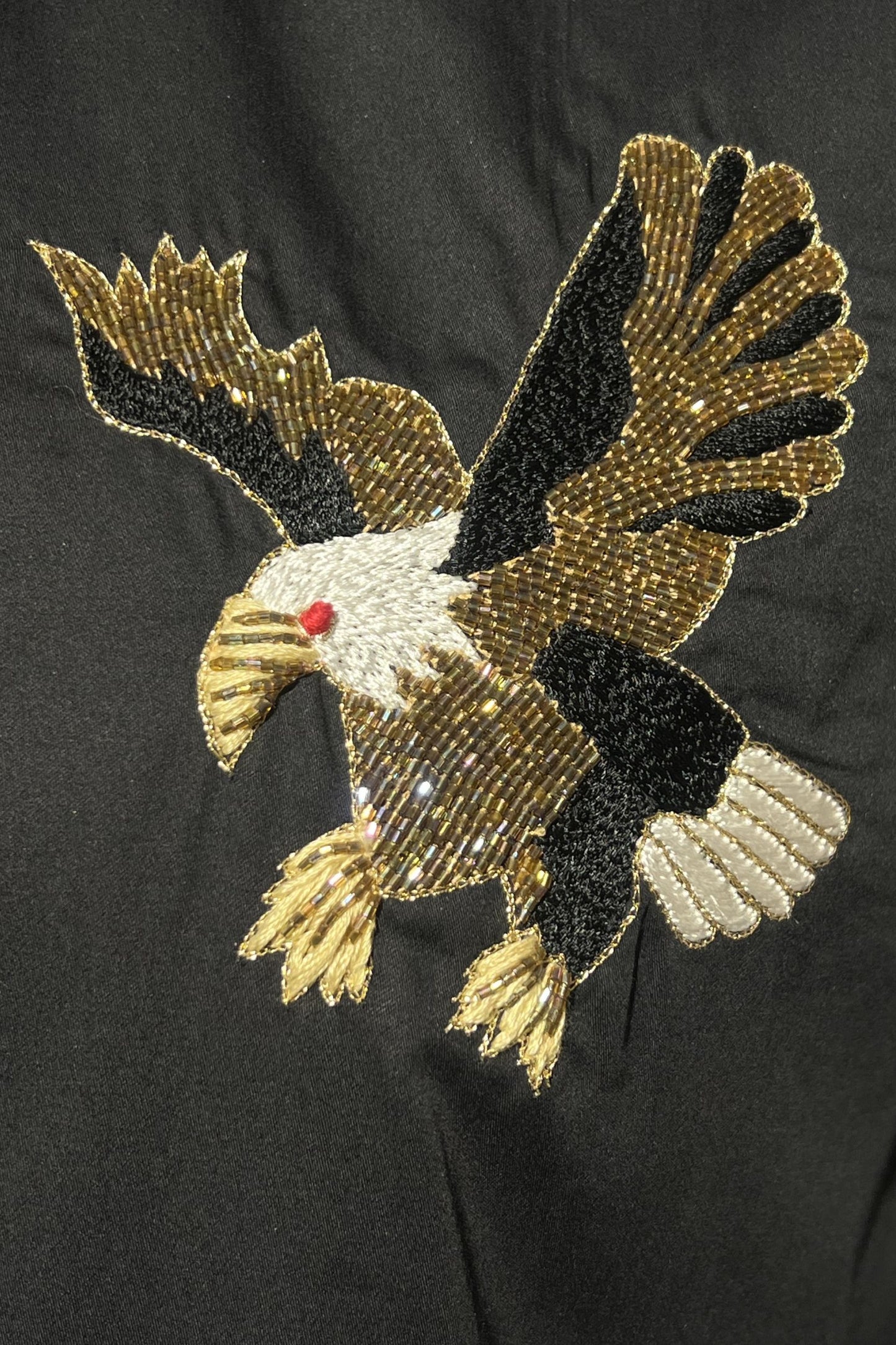 Men's Black Hand Embroidered Shirt – Golden Eagle
