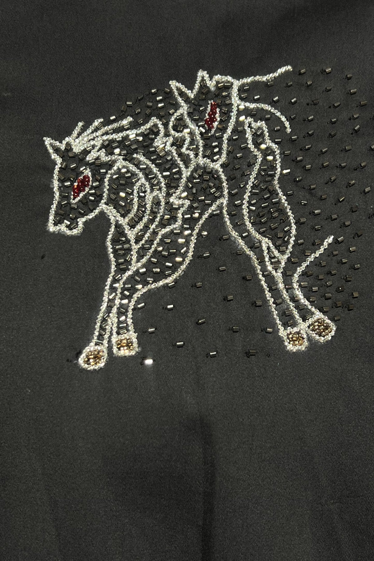 Men's Black Hand Embroidered Shirt – Ivory Stallion