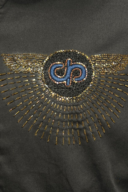 Men's Black Hand Embroidered Shirt – Celestial Crest