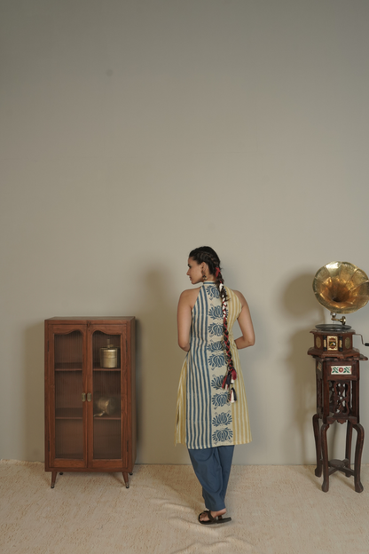 Column Lotus Ajrakh Cotton Kurta Bottom Set – Sira