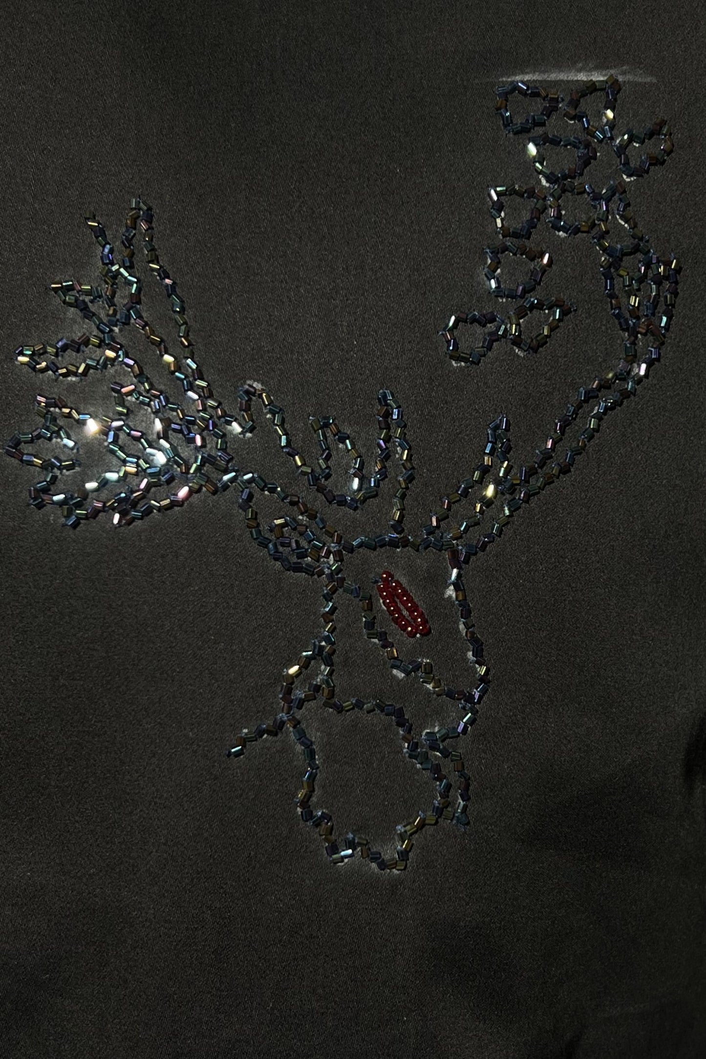 Men's Black Hand Embroidered Shirt – Majestic Antlers