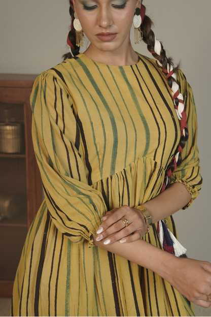 Sunline Ajrakh Cotton Dress – Aira