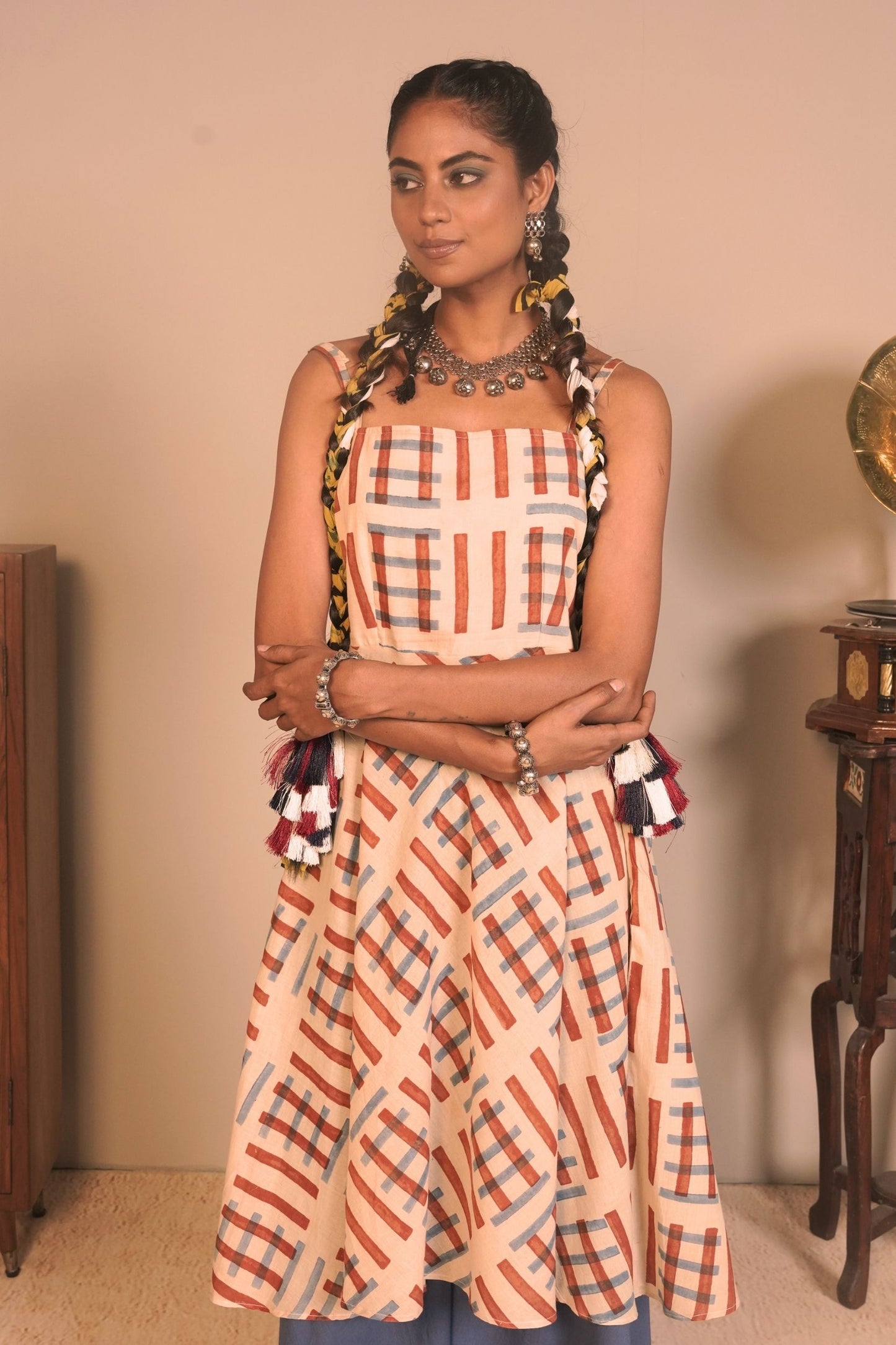 Crossplay Ajrakh Cotton Kurti