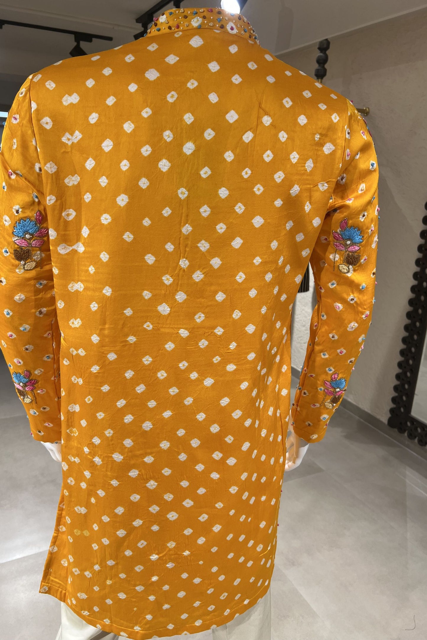 Gulnaar Bandhani Modal Silk Kurta Set