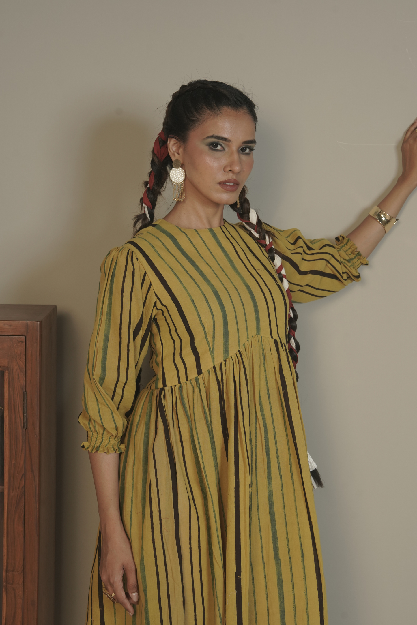 Sunline Ajrakh Cotton Dress – Aira