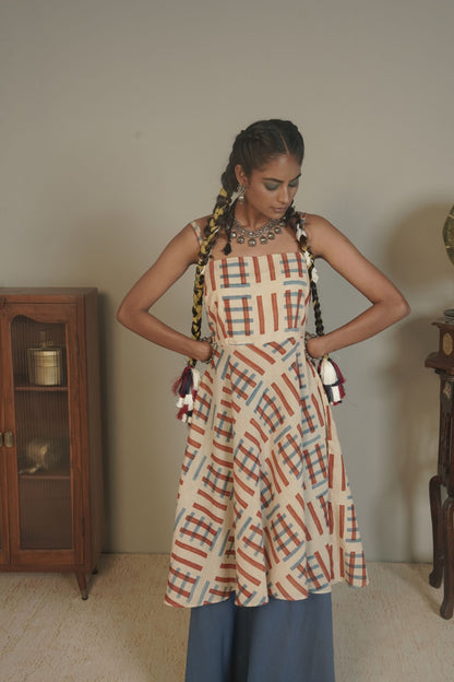 Crossplay Ajrakh Cotton Kurti
