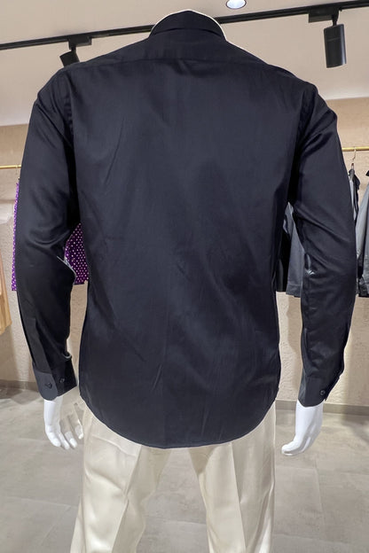 Men's Black Hand Embroidered Shirt – Celestial Crest
