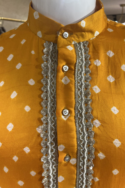 Bandhani Modal Silk Kurta Set