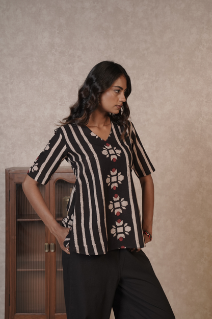 Bloomline Ajrakh Cotton Co-ord Set – Meher