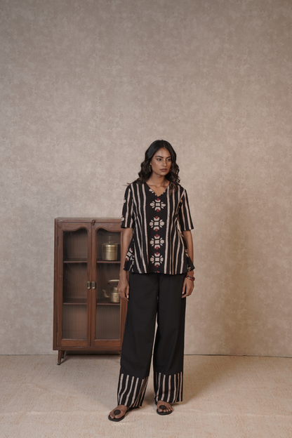 Bloomline Ajrakh Cotton Co-ord Set – Meher